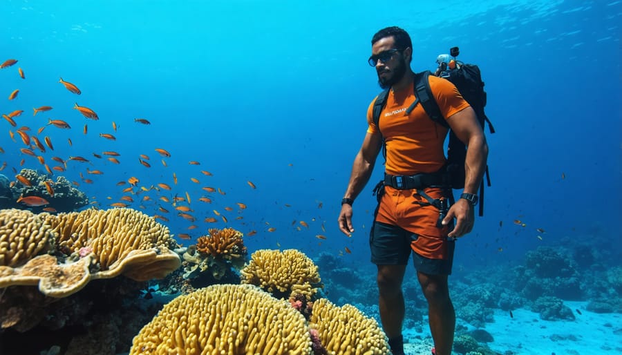 Indigenous rangers using traditional and modern methods to assess coral reef health