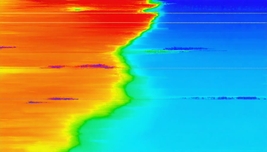 Color-coded heat map showing predicted fish species distribution in ocean waters based on Bayesian analysis