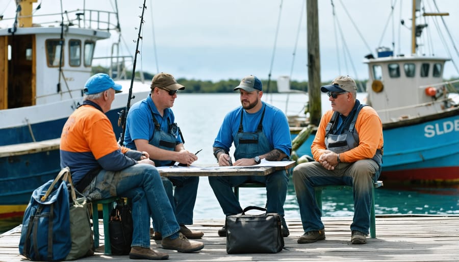 Community stakeholders and marine scientists collaborating on conservation strategies