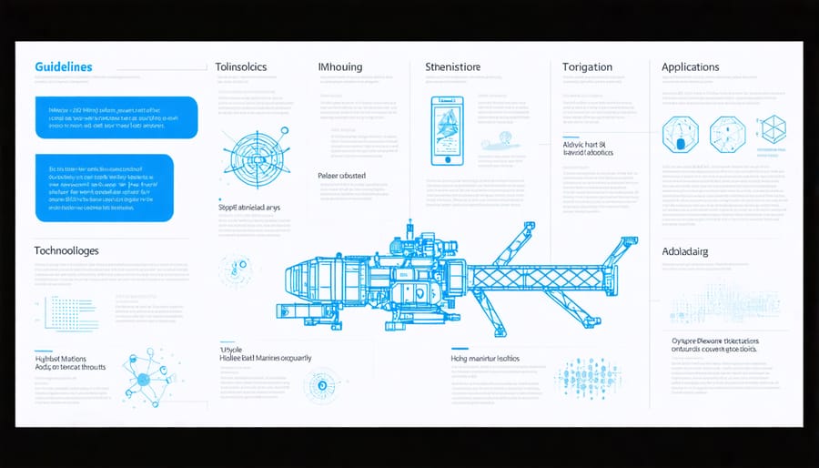 Visual diagram of emerging marine conservation robots and their specialized features