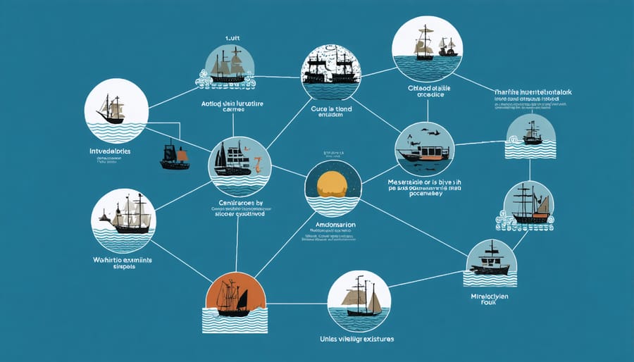 Visual diagram showing relationships between different marine conservation stakeholders including government, NGOs, scientists, and local communities