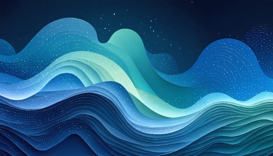 3D map showing ocean temperature patterns and predicted marine species migration paths