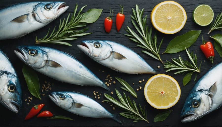 Visualization of seafood supply chain showing digital traceability from ocean to plate