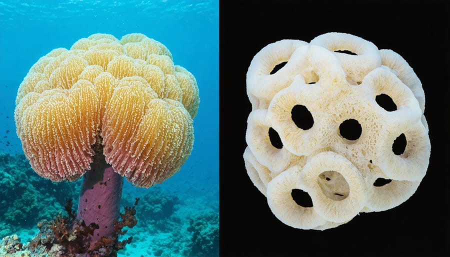Marine scientists installing lab-grown coral structures onto a degraded reef