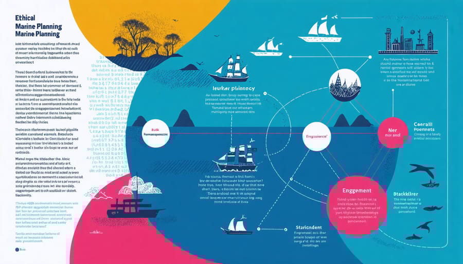 Visual diagram of ethical marine spatial planning components and their relationships