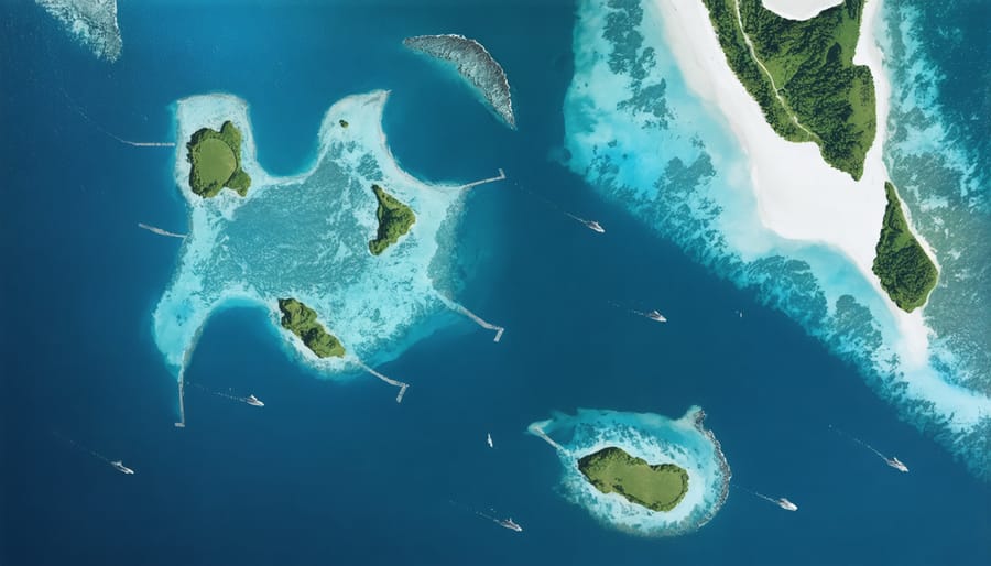 Digital marine spatial planning map displaying coastal zones, shipping lanes, and conservation areas