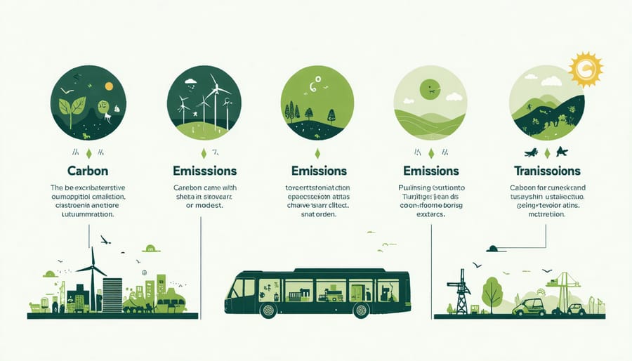 Comparative chart of carbon emissions from different marine tourism transport options