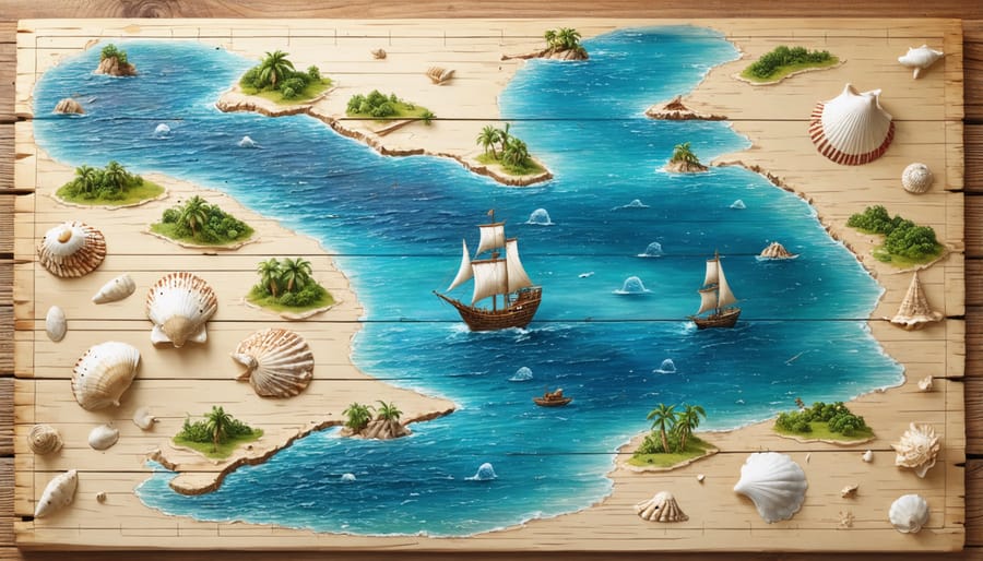 Ancient Micronesian stick chart displaying traditional marine navigation patterns
