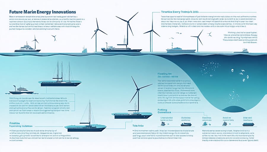 Technical illustration of emerging marine renewable energy technologies and their applications