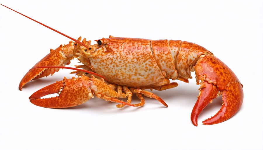 Detailed view of lobster shell showing characteristic lesions and erosion from shell disease