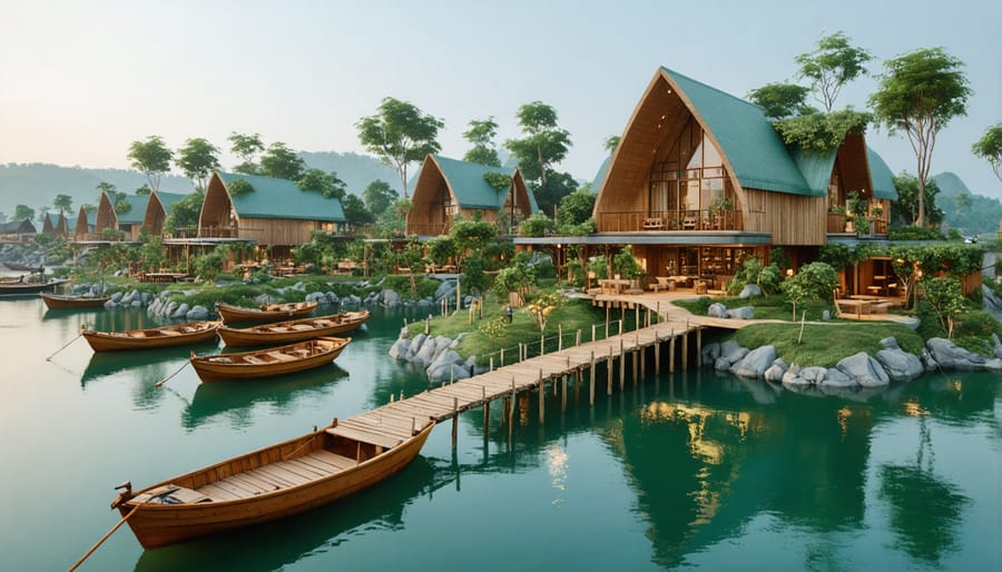 Sustainable tourism facility built in traditional coastal architectural style