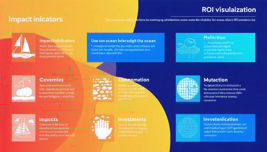 Chart displaying key performance indicators and financial returns for marine conservation projects