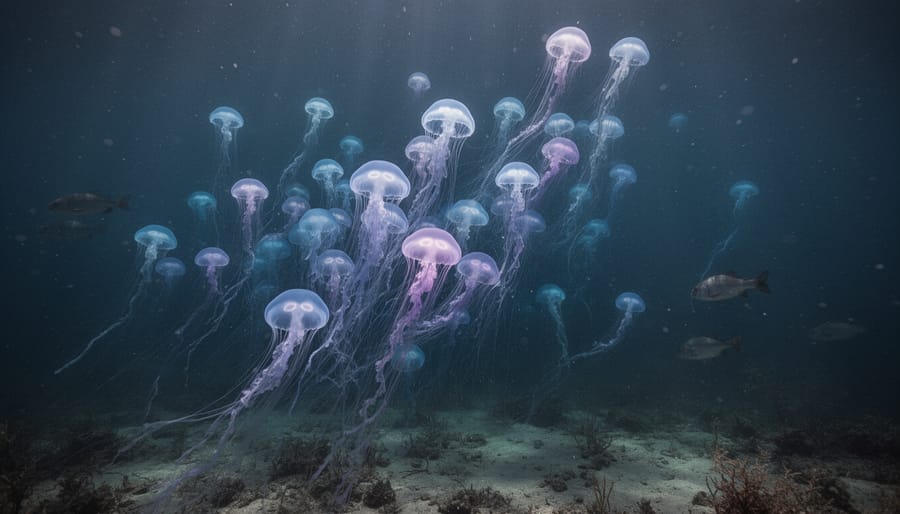 Jellyfish swarm in oxygen-depleted ocean waters