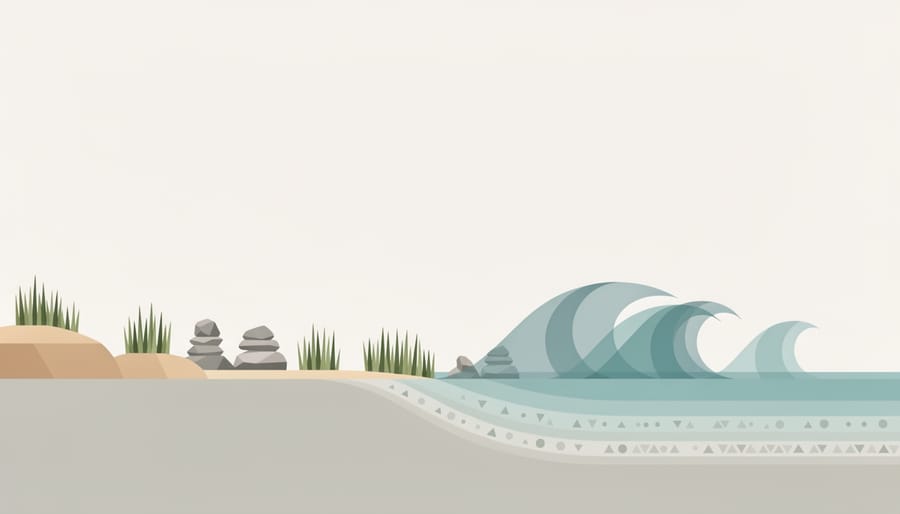 Restored salt marsh and living shoreline habitat with grass and oyster reef substrate near shallow water
